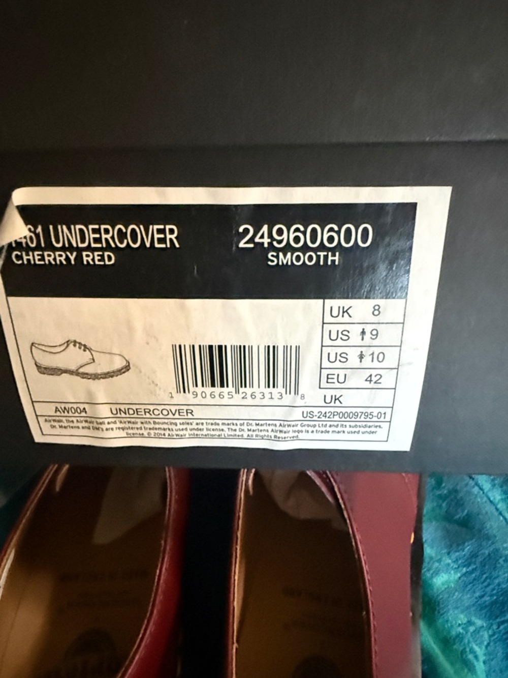 Dr. Martens 1461 x Undercover Oxfords Cherry Red with Yellow Stitching NIB - Picture 3 of 13